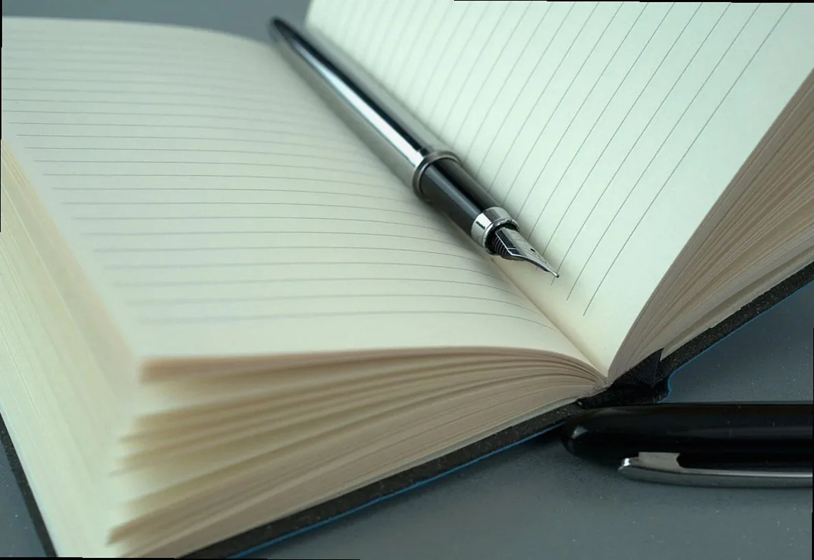 note, notebook, write, ink pen, diary, paper, office, pen, to learn, desk, empty, writing tool, a notice, book pages, en